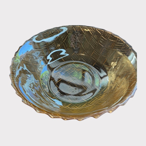 Vintage Indiana Glass Company Marigold Carnival Glass Bowl - Picture 2 of 6